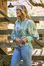 Load image into Gallery viewer, Roux Blue/Green Print Lightweight Summer Shirt