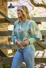 Load image into Gallery viewer, Roux Blue/Green Print Lightweight Summer Shirt