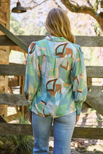 Load image into Gallery viewer, Roux Blue/Green Print Lightweight Summer Shirt