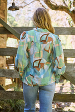 Load image into Gallery viewer, Roux Blue/Green Print Lightweight Summer Shirt