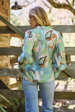 Load image into Gallery viewer, Roux Blue/Green Print Lightweight Summer Shirt