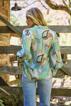 Load image into Gallery viewer, Roux Blue/Green Print Lightweight Summer Shirt