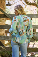 Load image into Gallery viewer, Roux Blue/Green Print Lightweight Summer Shirt