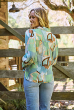 Load image into Gallery viewer, Roux Blue/Green Print Lightweight Summer Shirt