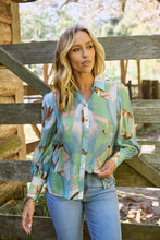 Load image into Gallery viewer, Roux Blue/Green Print Lightweight Summer Shirt