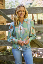 Load image into Gallery viewer, Roux Blue/Green Print Lightweight Summer Shirt