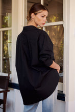 Load image into Gallery viewer, Jennifer Oversized Black Button Up Shirt
