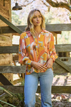 Load image into Gallery viewer, Roux Orange/Mustard Print Lightweight Summer Shirt