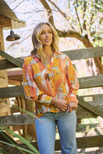 Load image into Gallery viewer, Roux Orange/Mustard Print Lightweight Summer Shirt