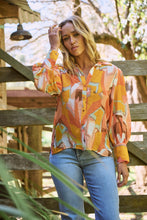 Load image into Gallery viewer, Roux Orange/Mustard Print Lightweight Summer Shirt