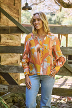 Load image into Gallery viewer, Roux Orange/Mustard Print Lightweight Summer Shirt