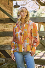 Load image into Gallery viewer, Roux Orange/Mustard Print Lightweight Summer Shirt