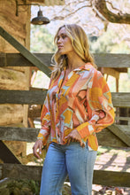 Load image into Gallery viewer, Roux Orange/Mustard Print Lightweight Summer Shirt