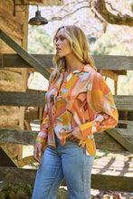 Load image into Gallery viewer, Roux Orange/Mustard Print Lightweight Summer Shirt