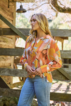 Load image into Gallery viewer, Roux Orange/Mustard Print Lightweight Summer Shirt
