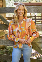 Load image into Gallery viewer, Roux Orange/Mustard Print Lightweight Summer Shirt