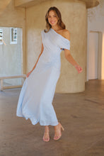 Load image into Gallery viewer, Janae Chiffon Pastel Sky Blue Evening Dress