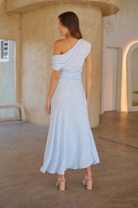 Janae Chiffon Pastel Sky Blue Evening Dress