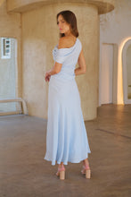 Load image into Gallery viewer, Janae Chiffon Pastel Sky Blue Evening Dress