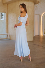 Load image into Gallery viewer, Janae Chiffon Pastel Sky Blue Evening Dress