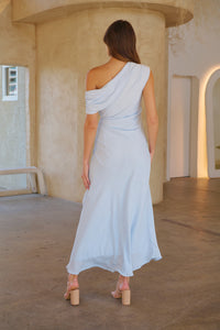 Janae Chiffon Pastel Sky Blue Evening Dress