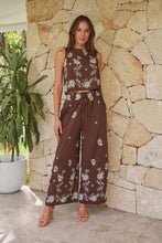 Load image into Gallery viewer, Ziara Brown Embroidery Pants (Part of a set)