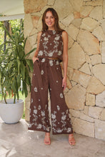 Load image into Gallery viewer, Ziara Brown Embroidery Pants (Part of a set)