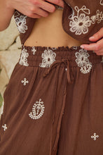 Load image into Gallery viewer, Ziara Brown Embroidery Pants (Part of a set)