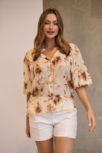 Load image into Gallery viewer, Frida Puff Sleeve Print Blouse