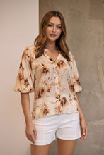 Load image into Gallery viewer, Frida Puff Sleeve Print Blouse