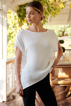 Load image into Gallery viewer, Chele Short Sleeve Oversized White Plain Top