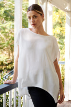 Load image into Gallery viewer, Chele Short Sleeve Oversized White Plain Top