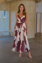 Load image into Gallery viewer, Enya Beige/Brown Floral Print Jumpsuit