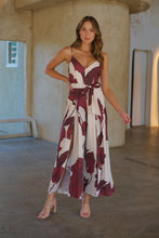 Load image into Gallery viewer, Enya Beige/Brown Floral Print Jumpsuit