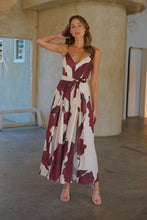 Load image into Gallery viewer, Enya Beige/Brown Floral Print Jumpsuit