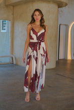 Load image into Gallery viewer, Enya Beige/Brown Floral Print Jumpsuit