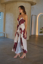 Load image into Gallery viewer, Enya Beige/Brown Floral Print Jumpsuit