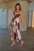 Load image into Gallery viewer, Enya Beige/Brown Floral Print Jumpsuit