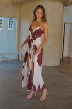 Load image into Gallery viewer, Enya Beige/Brown Floral Print Jumpsuit