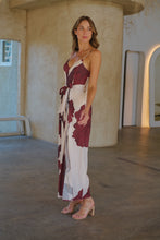 Load image into Gallery viewer, Enya Beige/Brown Floral Print Jumpsuit