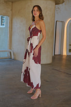 Load image into Gallery viewer, Enya Beige/Brown Floral Print Jumpsuit