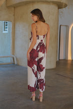 Load image into Gallery viewer, Enya Beige/Brown Floral Print Jumpsuit