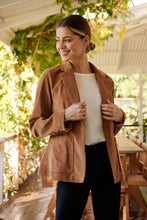 Load image into Gallery viewer, Cassia Corduroy Tan Collared Blazer