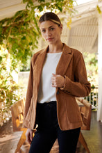Load image into Gallery viewer, Cassia Corduroy Tan Collared Blazer
