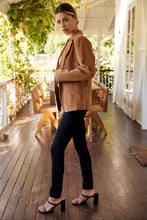 Load image into Gallery viewer, Cassia Corduroy Tan Collared Blazer