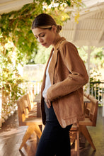 Load image into Gallery viewer, Cassia Corduroy Tan Collared Blazer