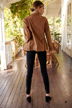 Load image into Gallery viewer, Cassia Corduroy Tan Collared Blazer