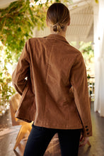 Load image into Gallery viewer, Cassia Corduroy Tan Collared Blazer