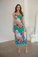 Load image into Gallery viewer, Lola Tropic Print Backless Mesh Dress