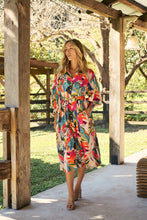 Load image into Gallery viewer, Tropic Multi Coloured Belted Cuff Sleeve Dress